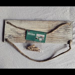 Photo board with mini clothes pins